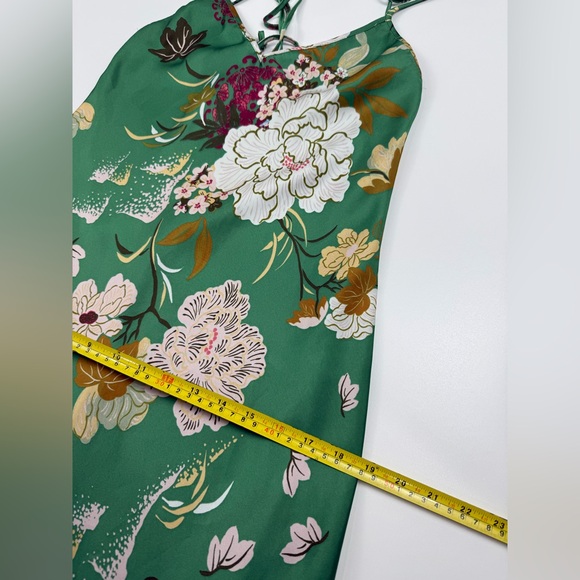 Zara Floral Midi Satin Slip Dress Fairy Bloomcore Blogger Glam Size M - Picture 10 of 12